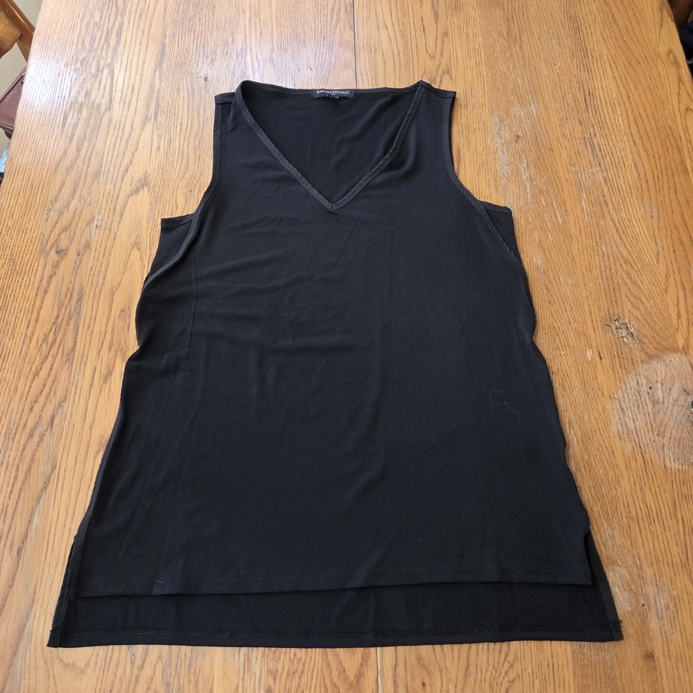 Banana Republic Black V-Neck Tank Top. HHCP